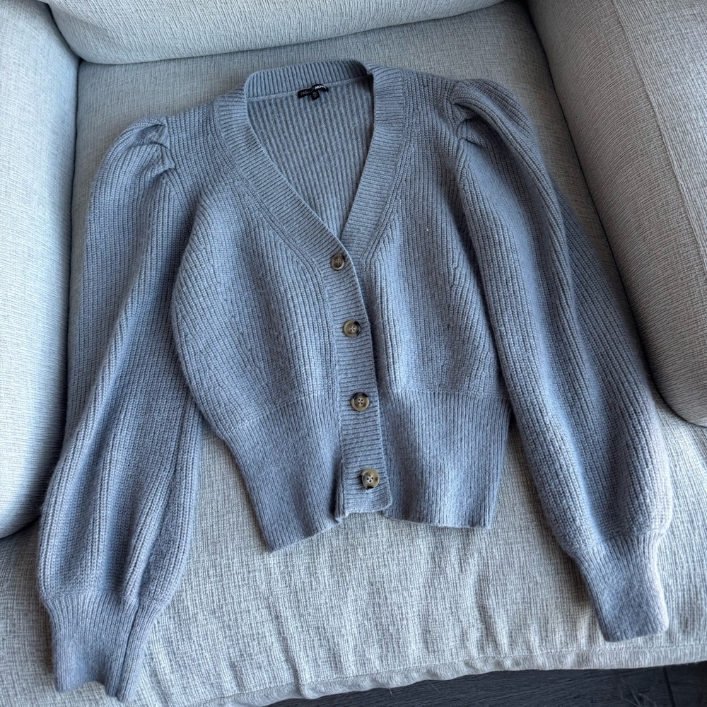 Fashion Nova Puffy Sleeve Cardigan Sweater